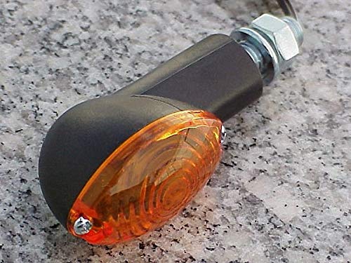 i5 Black/Amber Cat-Eye Turn Signals compatible with Honda Kawasaki Suzuki Yamaha Harley