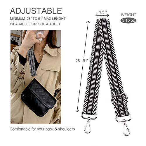 Adjustable Handbag Strap Wide Purse Strap Replacement Shoulder Crossbody Bag Strap3