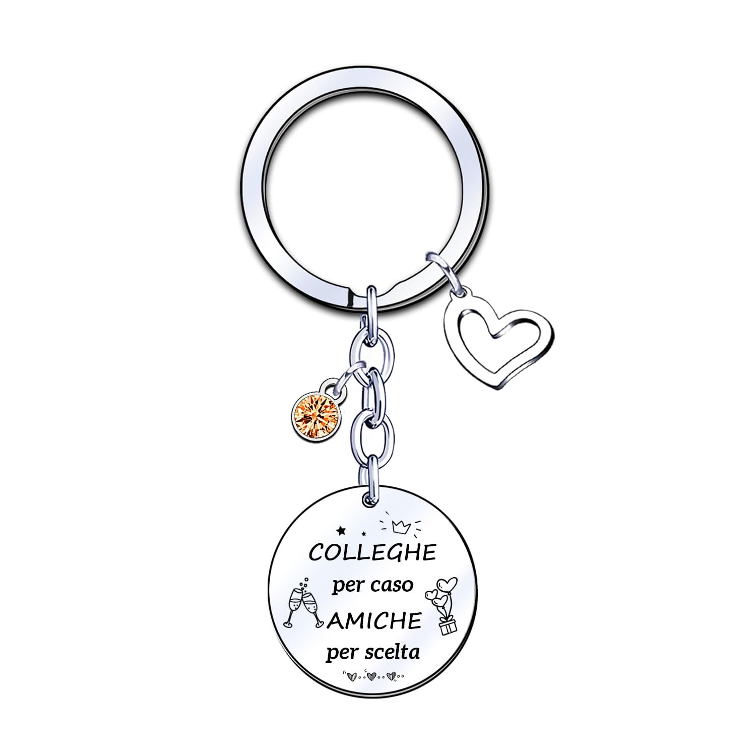 LUODAN idee Regalo Collega natale Regalo colleghi per caso Amica per scelta Portachiavi per donna uomo Regalo di ringraziamento per amica Regalo colleghe compleanno Regalo donna per amica