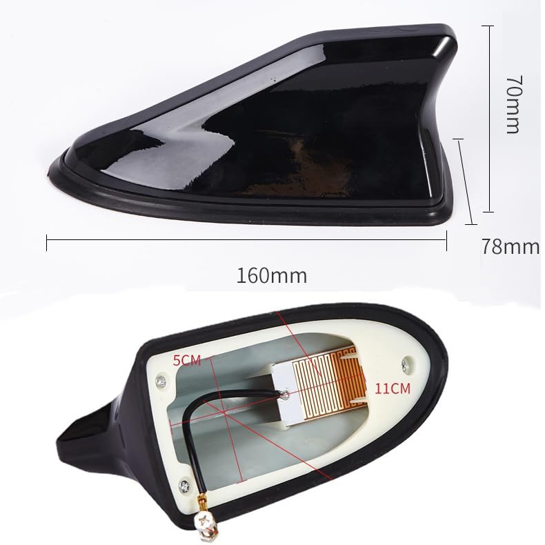 Antenne Aileron Requin Voiture Pour Dacia Spring 2021-2024 - Étanche, Signal Boosté, Accessoire Toit Noir