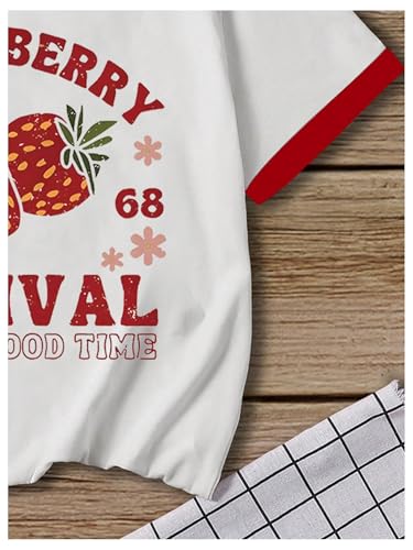 SHENHE Girl's Cute Summer Graphic T Shirt Crew Neck Short Sleeve Ringer Tee Loose Top3