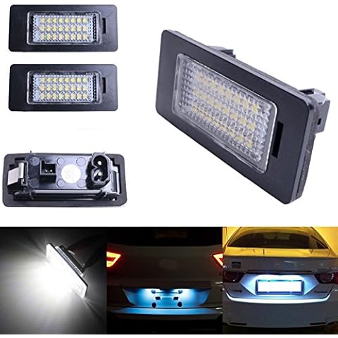 Ricoy 24 LED License Plate Number Lights For E81 E82 E90 M3 E92 E70 E39 F30 E60 E61 E93 6000K (Pack of 2) Cover