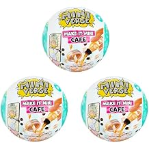 MGAs Miniverse Make It Mini Cafe Series 4 3 Pack, Mini Collectibles - Mystery Blind Packaging, DIY, Resin Play, Replica Food, NOT Edible, Collectors, 8+