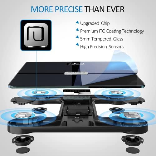 RENPHO Wi-Fi Body Composition Scales, Scales for Body Weight with Baby Mode, Bluetooth Body Fat Scale, Digital Weighing Bathroom Smart Scale Body Composition Monitor with App for Fitness, Elis Aspire