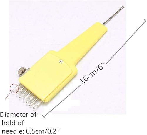 Miniatura 7 de Mollytek Herramienta de transferencia de máquina de tejer peine 1x7 agujas Herramienta de transferencia ajustable para máquina de tejer de 0.177