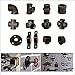 Baby Flower Durable U-Shaped Black Metal Tension Bracket Pipe Clamps, Two Hole Pipe Straps and Industrial Pipe Rack Fittings and U-Brackets (Pack of 6) (1 inch)