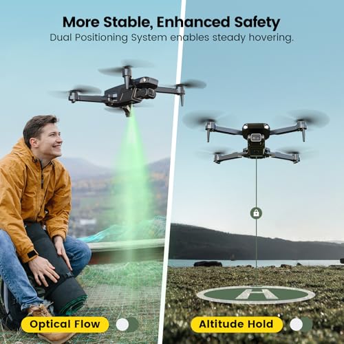Holy Stone HS290 Foldable Drone with 1080P HD FPV Camera for Beginners, RC Quadcopter with Optical Flow, APP Control, Tap Fly, 3 Speed Modes, 2 Modular Batteries, Toys Gifts for Boys and Girls - Image 2