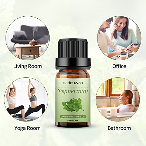 Eucalyptus Peppermint Essential Oil 2 Set, 100% Pure & Natural Essential Oil Sets For Aromatherapy And Diffuser Essential Oils Kit - 10Ml #TOP4