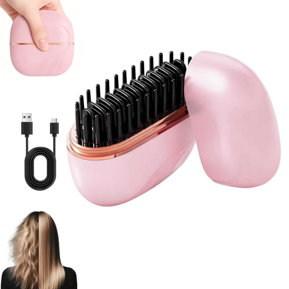Hair Essence Mini Hair Straightener, Go Brush Pro, Tiny