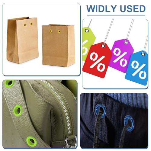 Kit de ojales de 10 mm uxcell amarillos pequeños redondos para zapatos y ropa 8