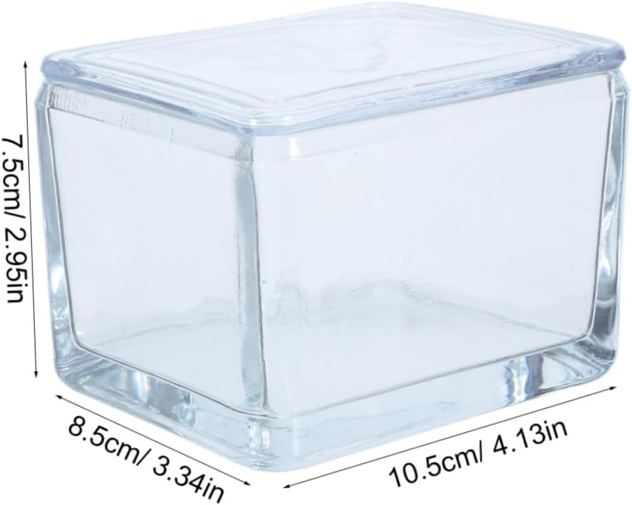 VOSAREA Glass Coplin Jar for Microscope Slide Staining, Portable Laboratory Staining Tank Holds 20 Slides with Precision-sealed Design for Cytology and Specimen Storage