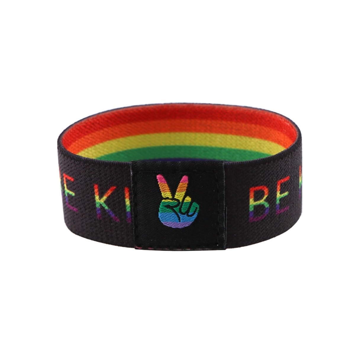 LAIHUARYWA LGBTQ+ Rainbow Pride Bracelet for Women Men Stretch Elastic Band LGBTQ Wristbands for Pride Month Decorations Color Run Accessories Outfits (Pride Flag)