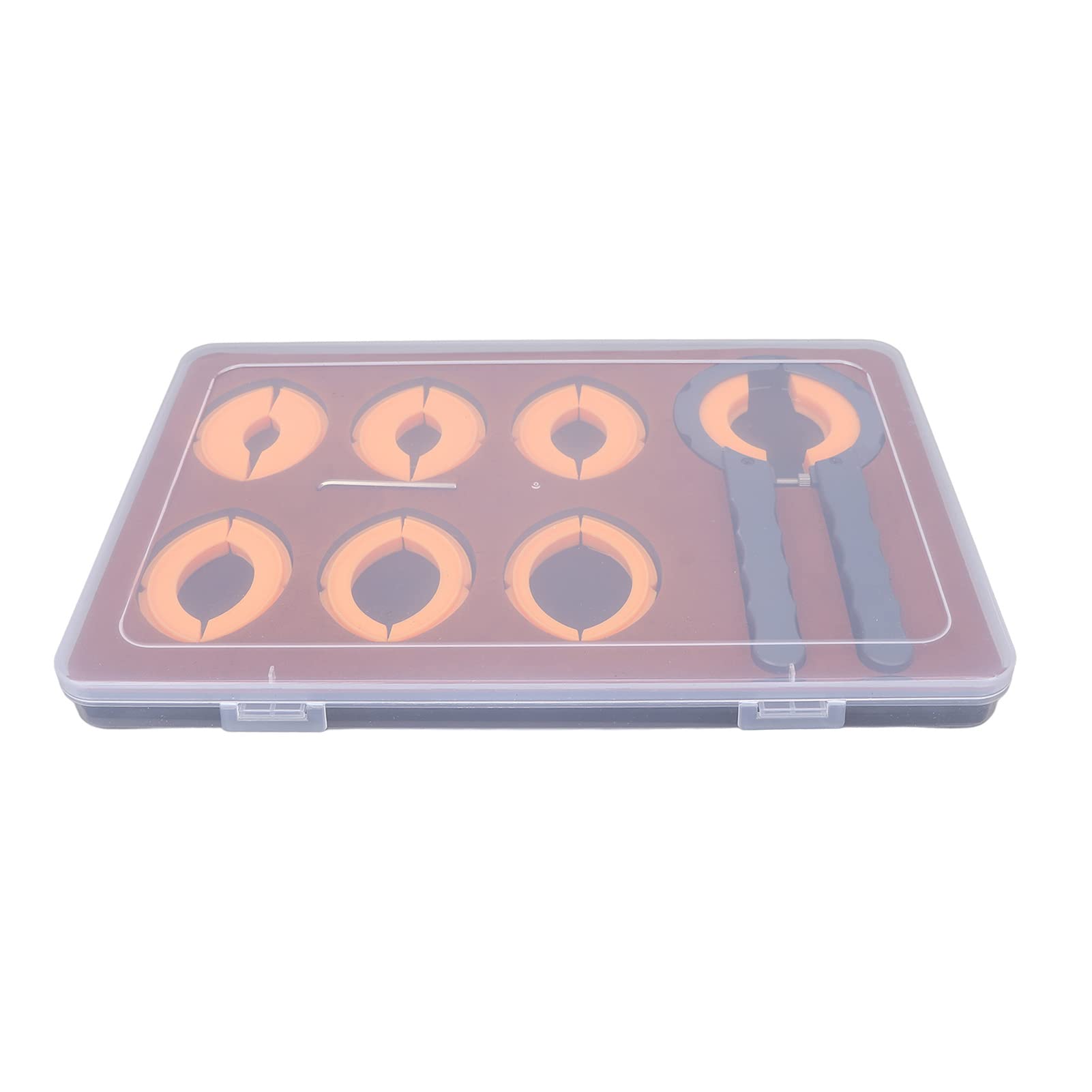 Pinza per Lunetta dell'orologio , Chiave Inglese Strumento di rimozione della Lunetta del Modello Diverso Sicuro in Lega Portatile con Scatola di plastica per orologiaio per Negozio
