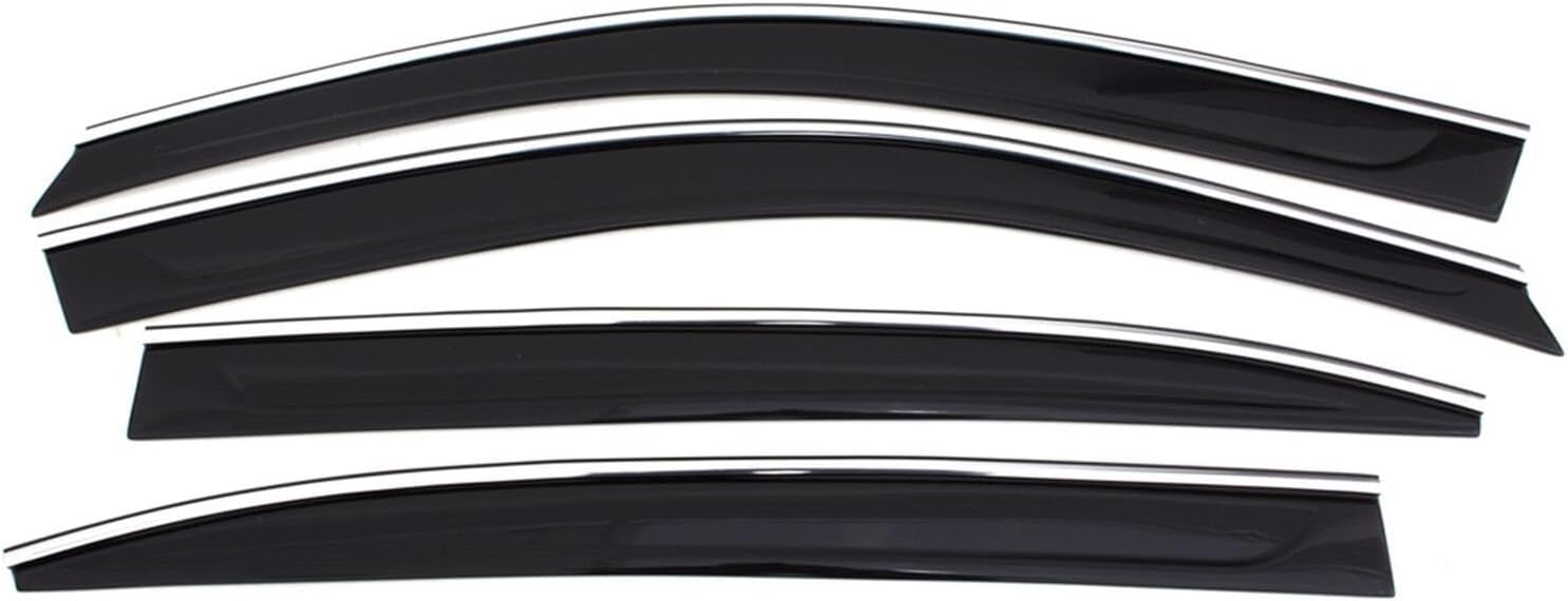Auto Ventshade [AVS] Low Profile Ventvisor / Window Deflectors | Fits 2020 - 2024 Buick Encore GX, 4 pcs. | Smoke w/Chrm Trim - 794030