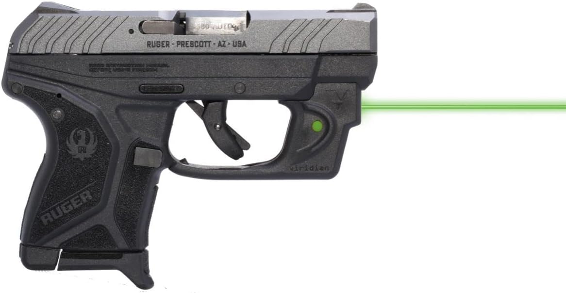 Viridian E Series Green Laser Sight Compatible with Ruger LCP II, Gun Sight with Ambidextrous On and Off Switch, Black