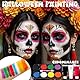 Halloween Schminke Set - Kunstblut Halloween Make Up Erwachsene Kinder, Narben Wunden Theaterschminke Vampir mit Blut+Face Paint(Schwarz, Weiß, Rot) + Narbenwachs+ Latexmilch+Palette mit 8 Farben