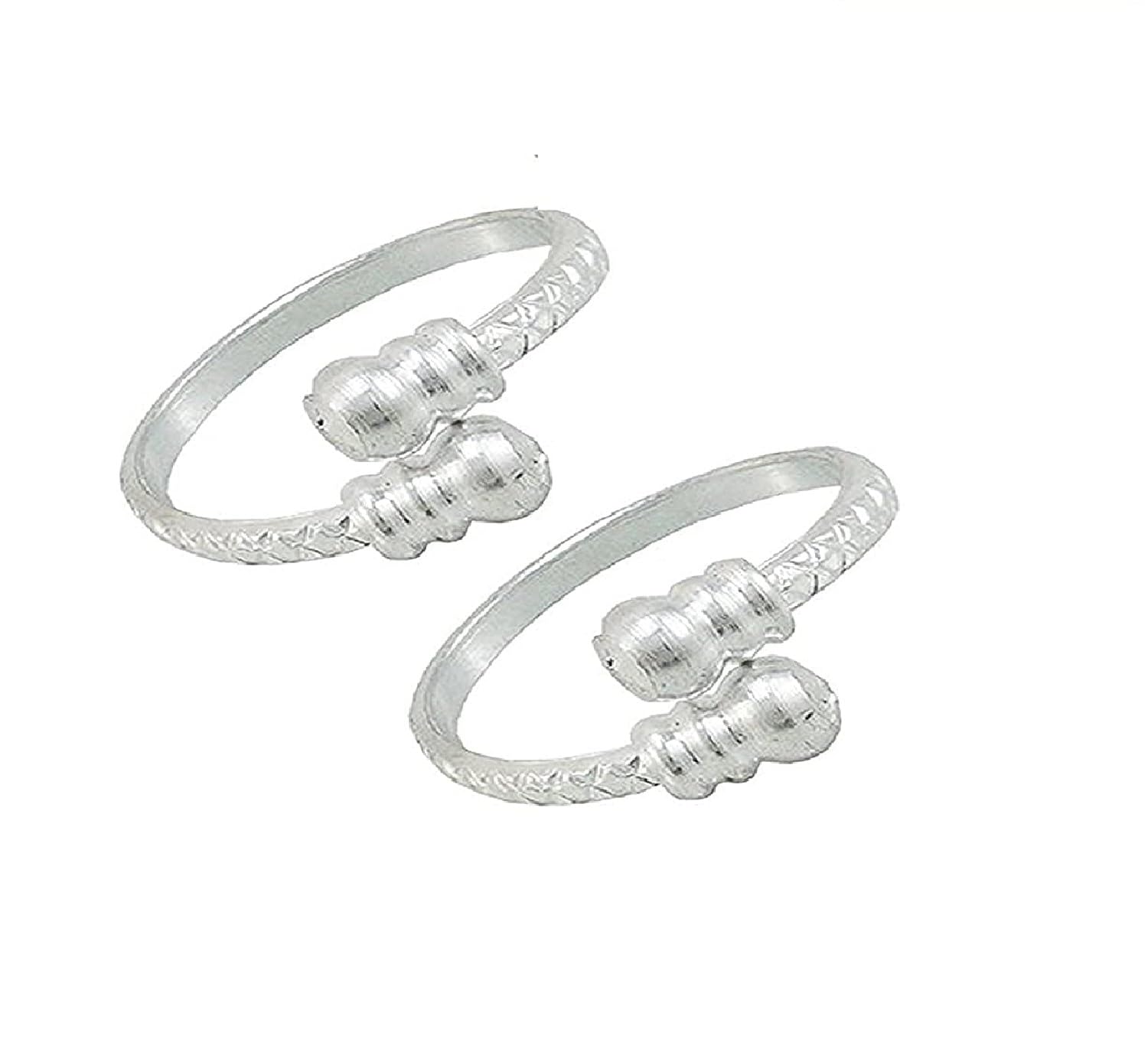a-one collection Fashion Accessories Toe Ring Artificial Sterling Silver Abstract Pattern Design Thumb Toering Adjustable Jewelry for Women. (001-1PAIRS)…-picture-16