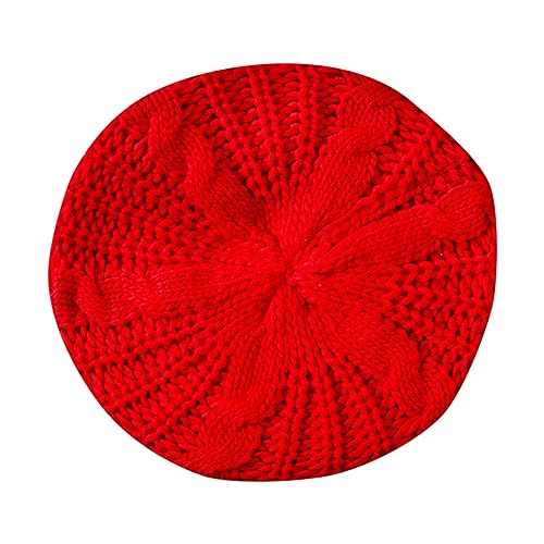 Generisch - Sombrero para mujer, color negro y rojo, sombrero para el exterior, extensible, turbante y gorro de lana de punto para punto de pérdida de cabello, bufanda para envolver azulejos y colocar
