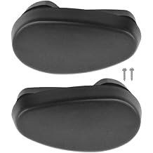 Running Board End Caps Pair, Tubular Side Step Bar End Cap, 68044463AB/68044463AC, 2009-2016 Compatible with Dodge Ram 1500/2500/3500 Truck