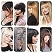 Qunlinta Clip in Bangs Hair Extensions One Piece in Fringe Bangs Hairpiece Synthetic Hair Accessories For Women Bleach Blonde