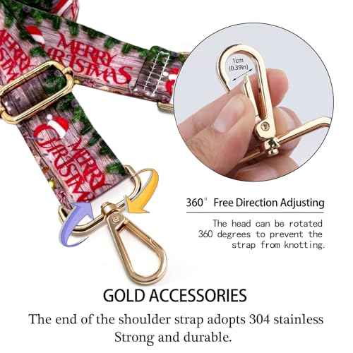 Image of Dsigo Purse Strap, 1.5 inch Wide Gold Alloy Buckle Floral Printing Crossbody Shoulder Strap for Bag Handbag Crossbody Bags