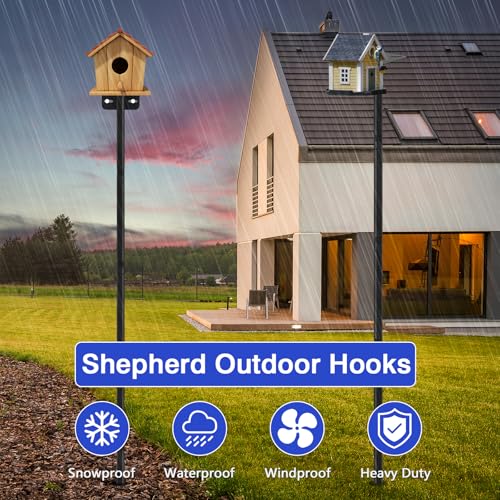 Image of AHRLHR 80 Inch Adjustable Bird Feeder Pole,Bird House Pole Suitable for Feeders & Birdhouse,Weather Station,Heavy-Duty Rustproof Design,Enhance Outdoor Decor & Birdwatching Experience