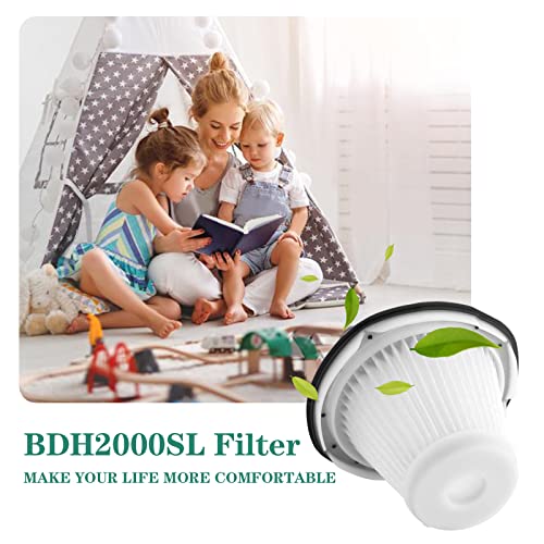 Replacement For Black & Decker Hand Vacuum Filter Compatible With Vf200Sp Bdh2000Sl/Bdh1800S Vacs, Replace Part # 90543043-01, 4 * Black Decker Vacuum Filters, 1 Cleaning Brush #TOP5