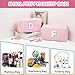 AIBFRID Birthday Gifts for Women Her,Travel Cute Makeup Bag,Large Capacity Cosmetic Bags for Women Makeup Pouch PU Leather Waterproof Cosmetic Bag (A, Pink)