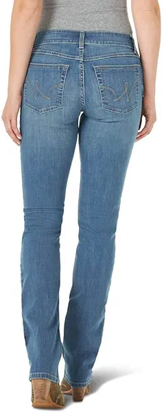 Wrangler Western Mid Rise Stretch Straight Leg Jean, Brianna, 7 Long