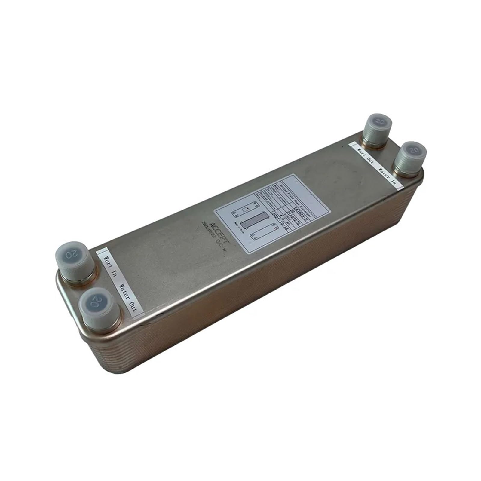Heat Exchanger, 22 Plates, 4.5Mpa Brazed Plate Heat Exchanr, Floor and Water Heating, Snow Melting