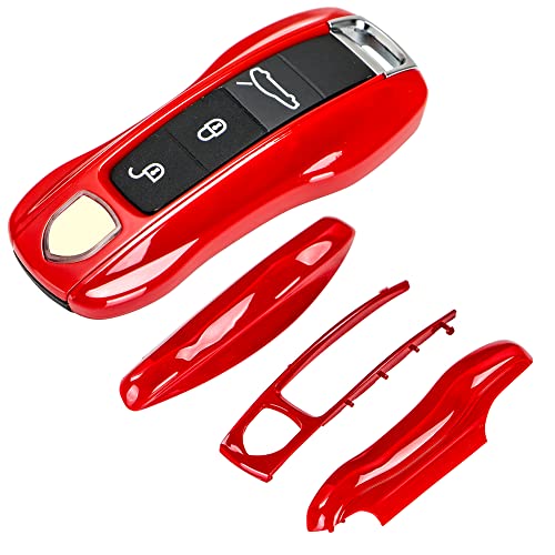 AeroBon 3-Piece Painted Key Fob Cover Compatible with Porsche Key Cover, Key Shell Replacement (MK2)