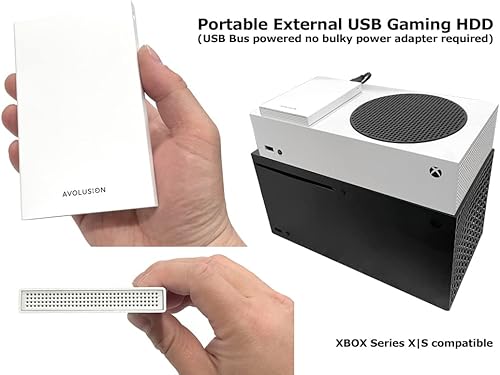 Miniatura 5 de Avolusion HD250U3-WH Disco duro externo portátil para juegos USB 3.0 de 2 TB (para Xbox Series X|S, preformateado)