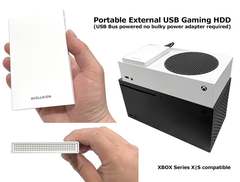 Avolusion HD250U3-WH - Hard disk esterno portatile USB 3.0 da 1 TB (per Xbox Series X|S, preformato)