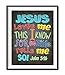 Jesus Loves Me this I know for the Bible Tells me so - John 3:16 - Vintage verse scripture ART PRINT, UNFRAMED Christian Childrens nursery wall decor poster gift, 8x10 inches