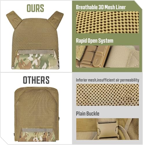 Image of GFIRE Tactical Vest, Quick Release Lightweight Breathable Vest for Training