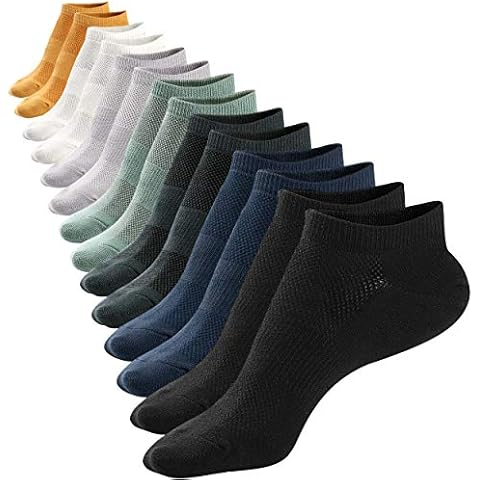 Mottee&Zconia Mens Ankle Low Cut Socks Comfy Soft Cotton Casual Non-Slip Short Socks(7 Pack) Cover