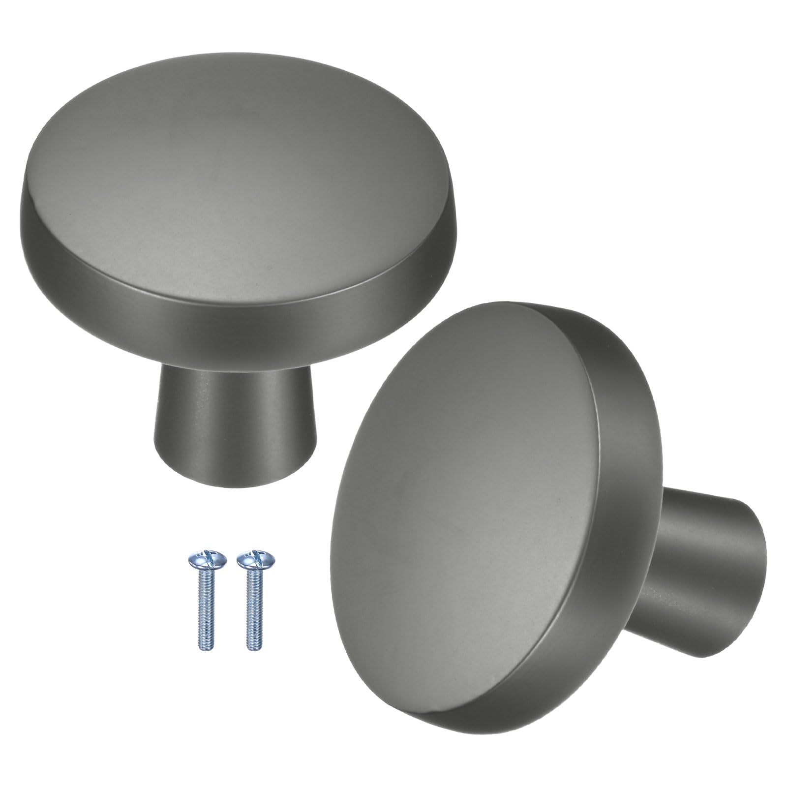 M METERXITY 2-Pack Cabinet Knobs 1-1/5in Dark Grey