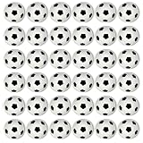 Pllieay 30 Pieces Bouncy Balls for Kids, 32mm Soccer Bouncy Balls Sports Rubber Bounce Balls for Ball Games, Party Favors, Birthday Gift and Class Prizes
