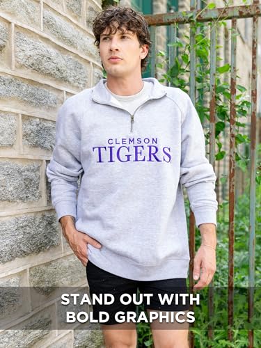 Image of JanSport Unisex Adult NCAA Officially Licensed Rival Long Sleeve Stand-Up Collar Quarter Zip Sweatshirt