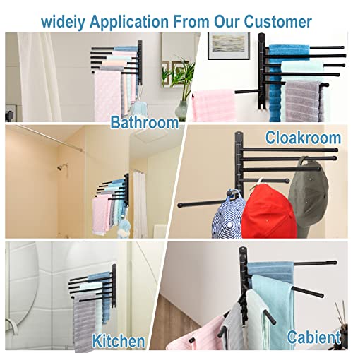 Scdgrw Swivel Towel Bar Stainless Steel Bathroom Swing Towel Rack With Hook- Wall Mounted Towel Holder Storage Organizer For Bathroom Kitchen #TOP4