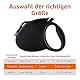 Amazon Basics Einziehbare Hundeleine, Länge 5 m, Größe M, Hunde bis 50 kg, Schwarz