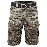 Q&M Herren Militär Shorts Schnelltrocknend Taktische Shorts Atmungsaktiv Camping Bergsteigen Hose Kurz mit Multi Taschen