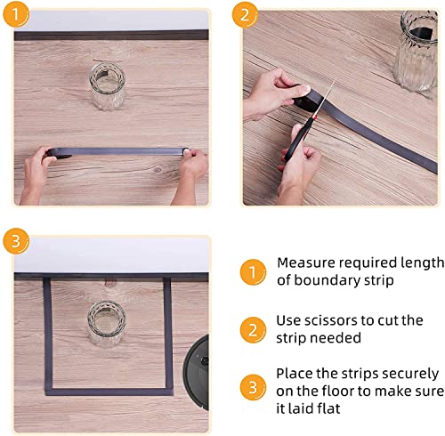 Tikom Abgrenzungsklebestreifen for Robotic Vacuum Cleaner G8000, G8000 Max und G8000 Pro, 2m*2