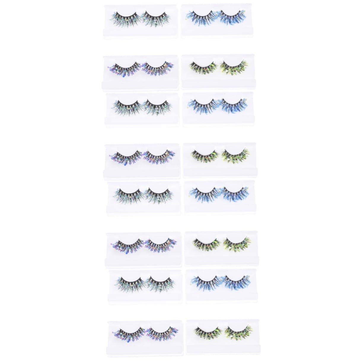 FRCOLOR 4 Set Di Estensioni Per Ciglia Finte Con Glitter Per Cosplay E Feste Di Trucco 4 Paia*4