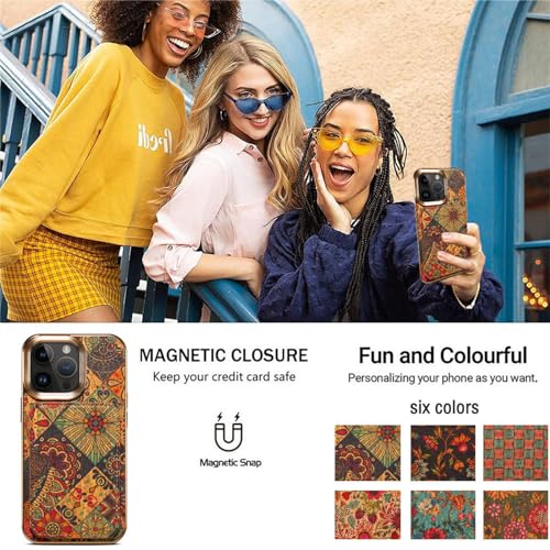 Coque iPhone 15 Plus motif floral vert antichoc avec béquille intégrée