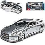 nissan gtr r35 kosten Fahrzeug ist ca 25 cm lang Bburago Nissan Skyline GT-R R35 Coupe Silber Ab 2008 18-12079 1/18 Modell Auto