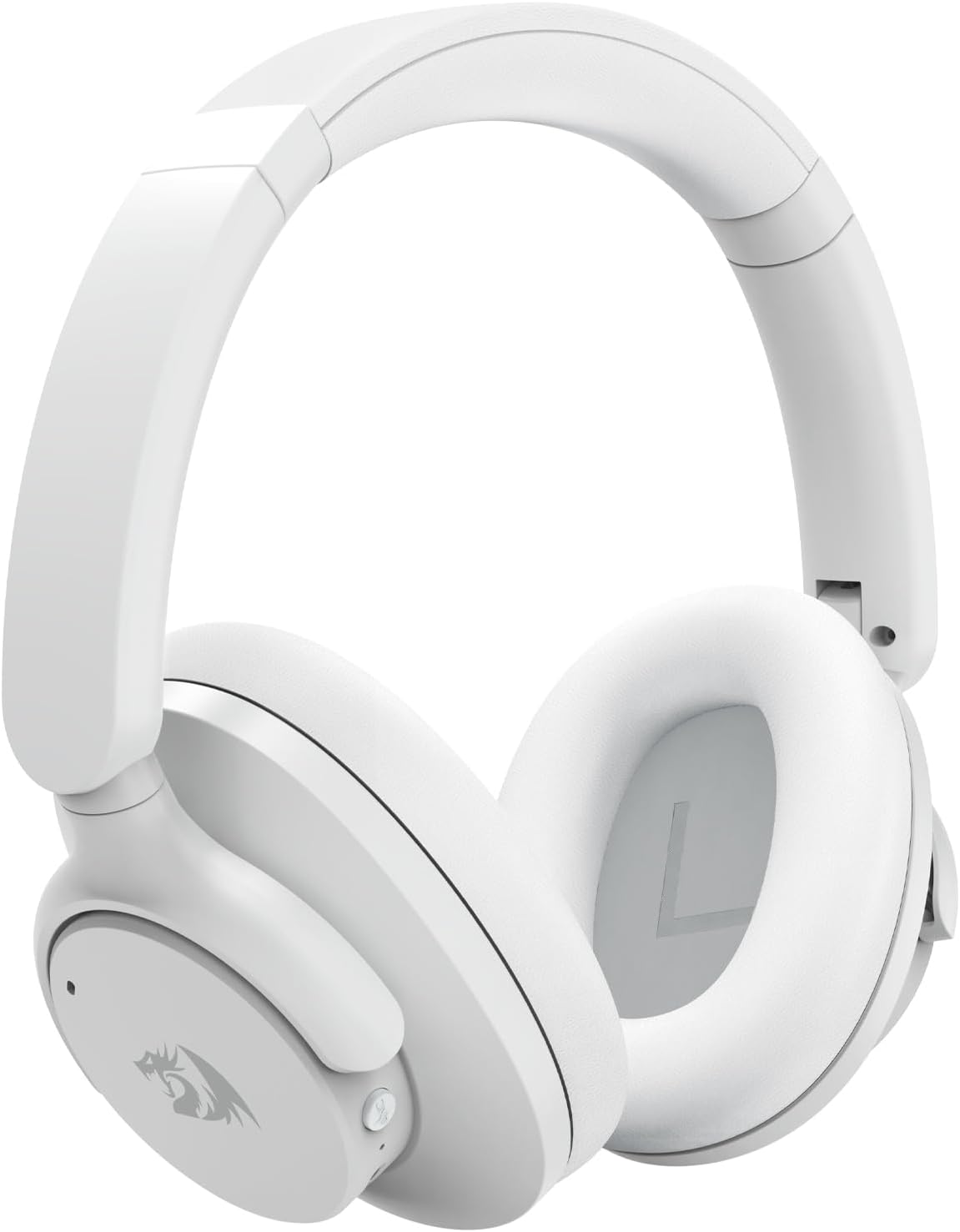Przód view of the Redragon H610 Wireless Gaming Headset in white