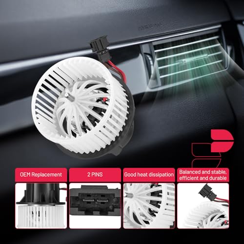 Image of BDFHYK AC Heater Blower Motor Fan 700254 Compatible with Volvo 2011-2018 S60, 2007-2016 S80, 2008-2010 V70, 2010-2017 XC60, 2008-2016 XC70,HVAC Blower Motor Assembly Replacement for PM4034 312915168