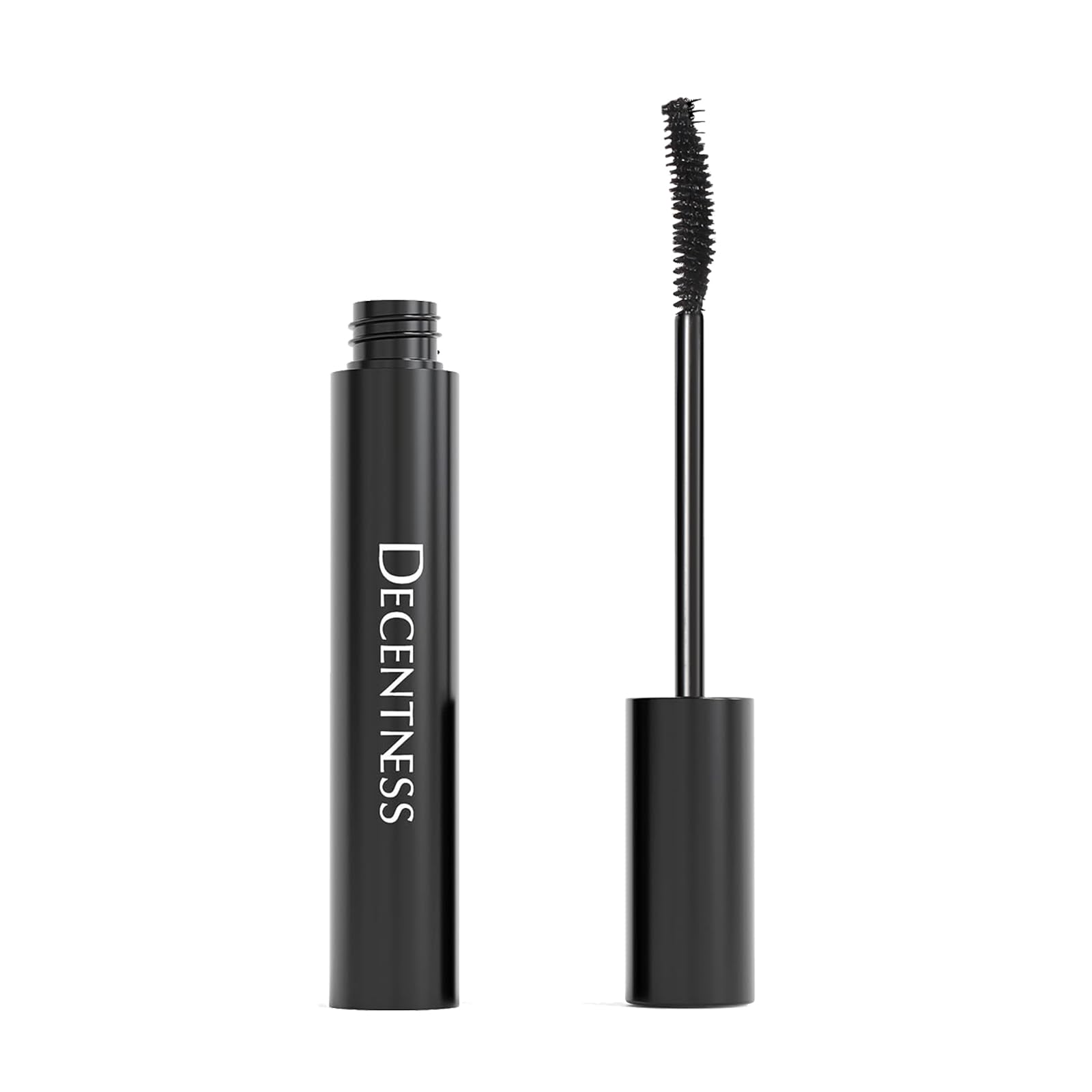 DECENTNESS Mascara Makeup,Lightweight Brush,Naturally Slender,Thicker and Bolder,Ebony Black,1 Count (Ebony Black)
