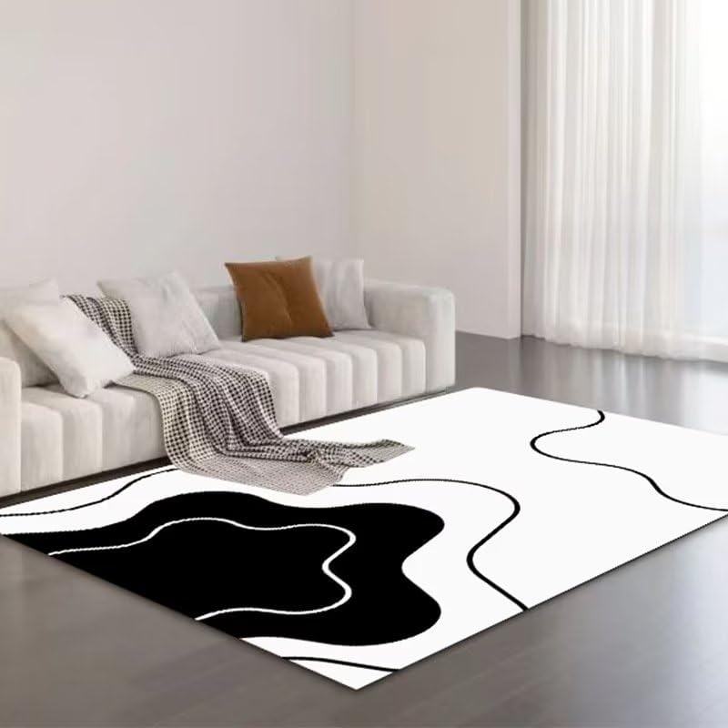 Tapis d'éveil noir et tapis de jeu de 200x300CM abstrait pour chambre d'enfant